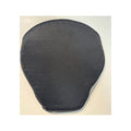 Black Motorcycle Seat Air Gel Cushion with breathable mesh cover, top view