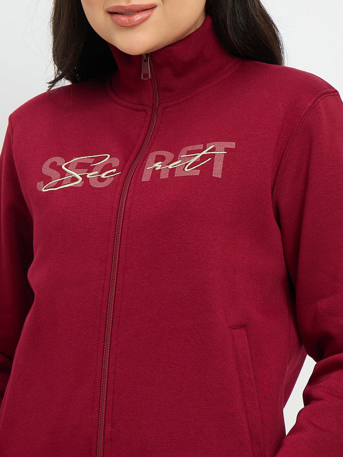 mSECRET Maroon Cotton Blend Sweatshirt
