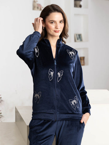 mSECRET Printed Blue Sweatshirt