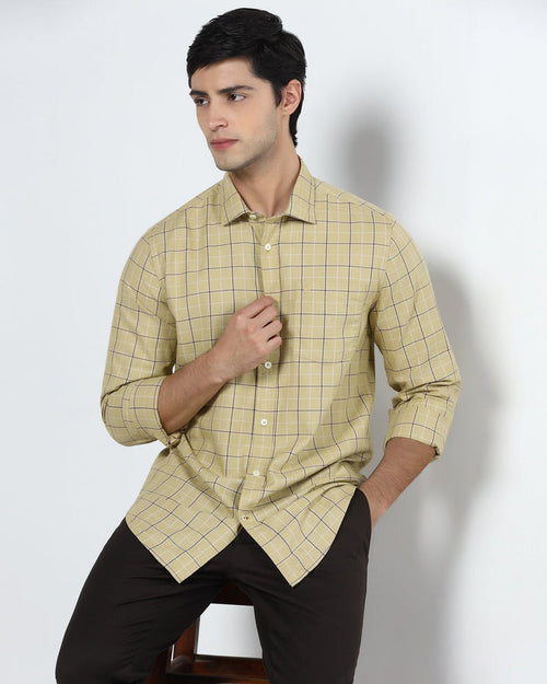 Mustard Check Shirt - Havro