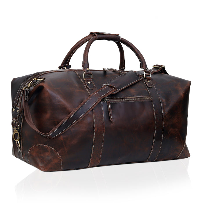 Nashville Leather Duffle Combo - Brown