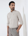 Natural Linen Solid Shirt - Cleo
