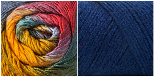 NAVY + MARIGOLD - Embossed Phoenix Scarf KIT