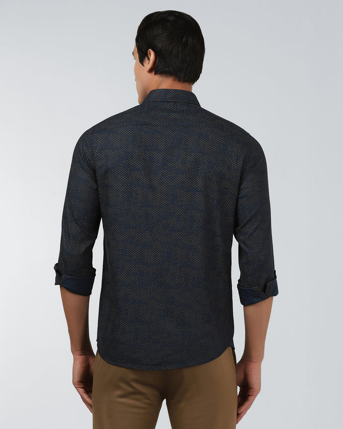 Navy Printed Shirt - Laver