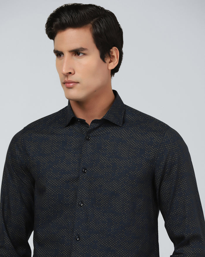 Navy Printed Shirt - Laver