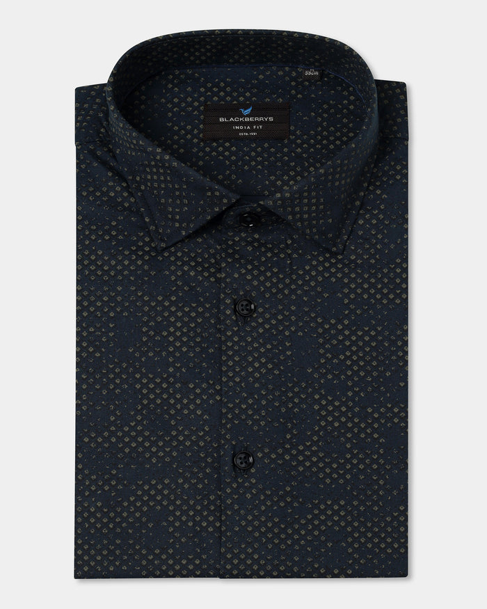 Navy Printed Shirt - Laver
