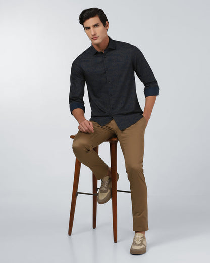 Navy Printed Shirt - Laver