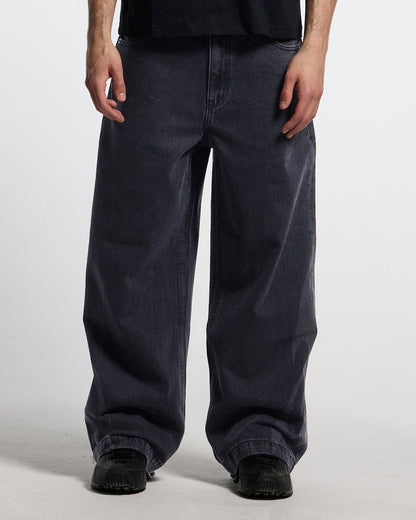 NEOTRIBAL V2 PANTS WASHED BLACK - washed black tribal print pants, front view on male model - Cold Culture #man
