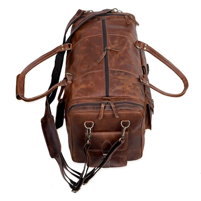 New Jersey Leather Duffel Bag - Tan