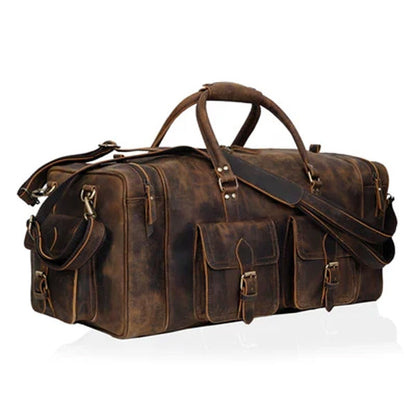leather duffle bag