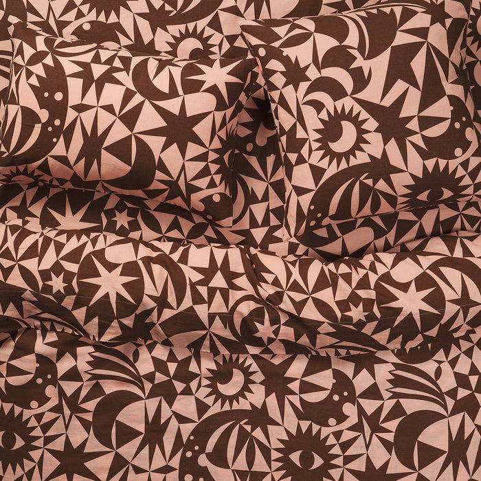 Nora Linen Euro Pillowcase Set - Carnelian