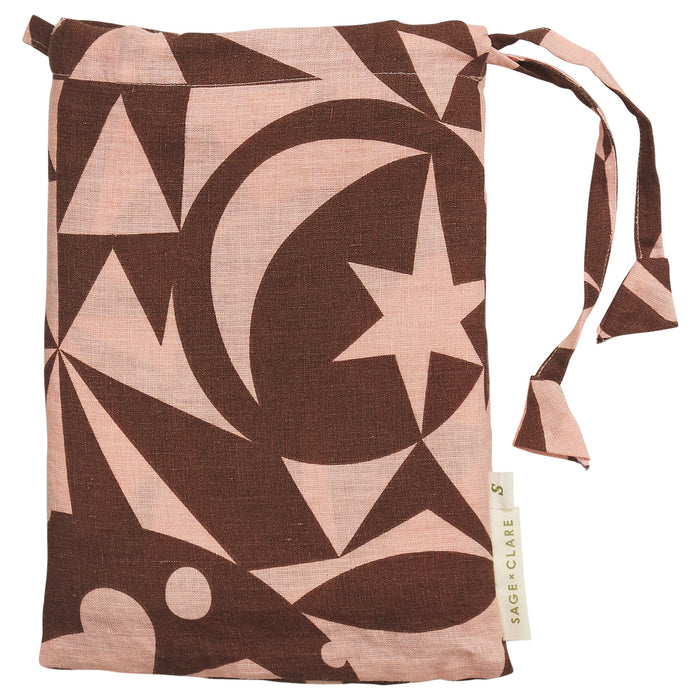 Nora Linen Euro Pillowcase Set - Carnelian