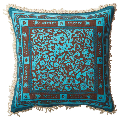 Odessa Reversible Cushion - Turquoise Feather Insert