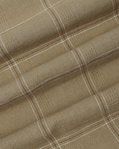 Olive Linen Check Shirt - Moben