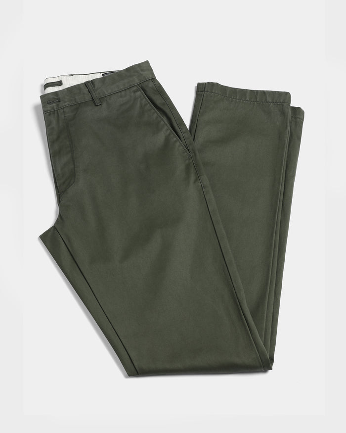 Olive Solid Khakis - Pine
