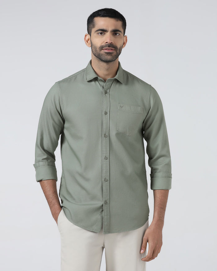 Olive Textured Shirt - Caty