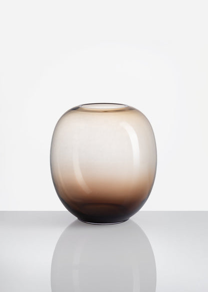 OVAL VASE 02 GLASS SMOKE