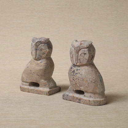 Owl Soapstone Bookends