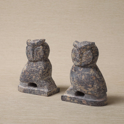 Owl Soapstone Bookends