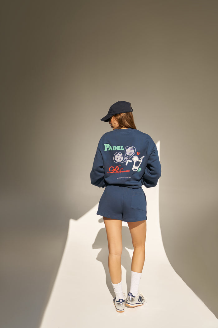 PADEL & PALOMAS JERSEY SHORTS - NAVY
