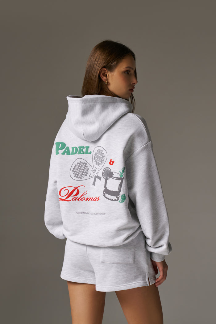 PADEL & PALOMAS OVERSIZED HOODIE - GREY MARL