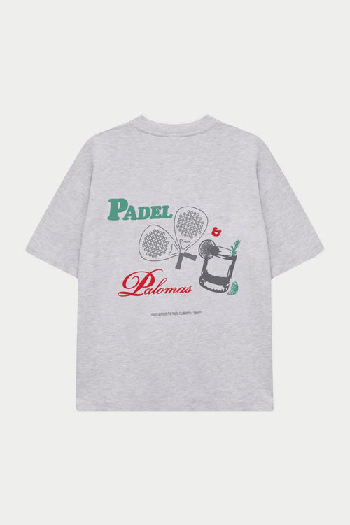 PADEL & PALOMAS T-SHIRT - GREY MARL