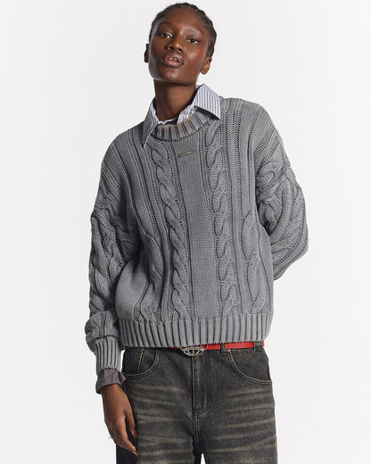 PATTERNED KNIT DUST GREY - COLD CULTURE #woman