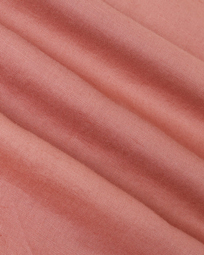 Peach Half Sleeve Linen Solid Shirt - Cleo
