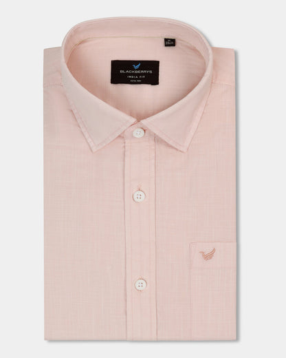 Peach Solid Shirt - Gobert