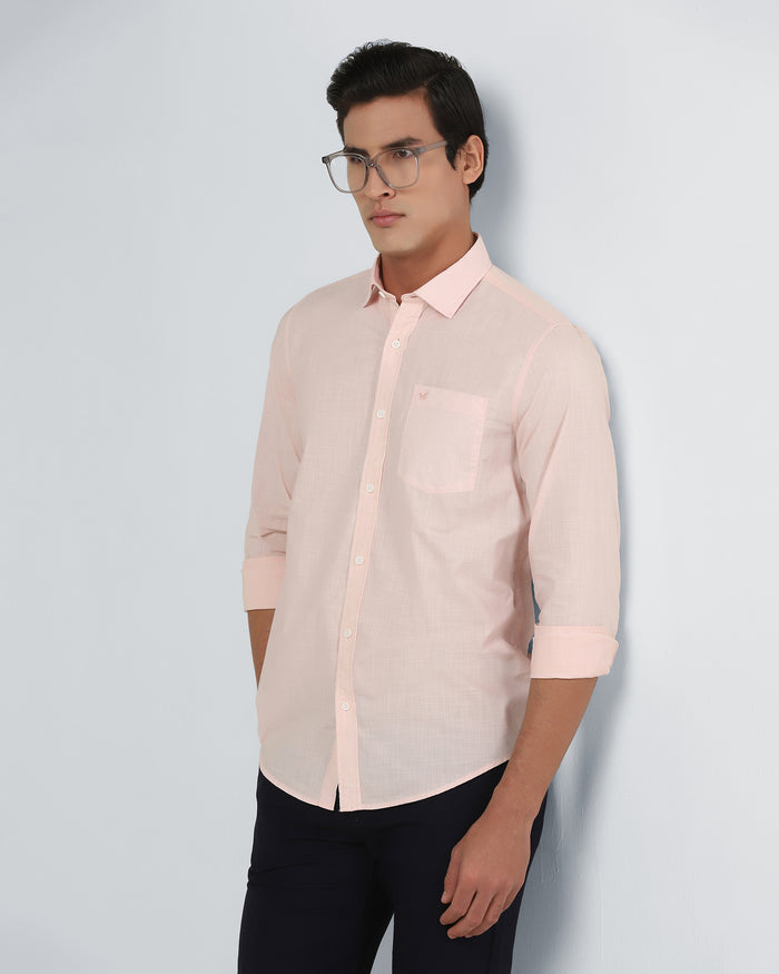 Peach Solid Shirt - Gobert