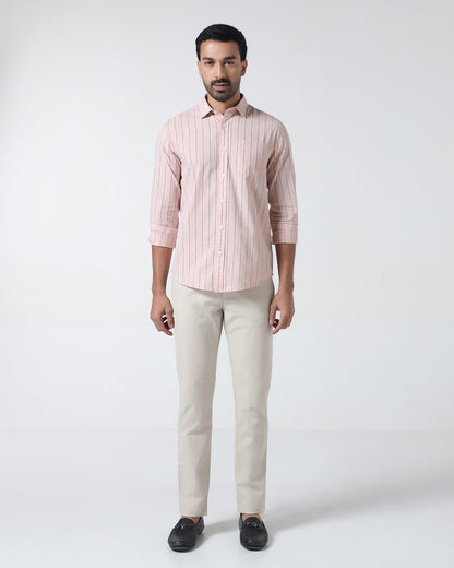 Peach Stripe Shirt - Lekor
