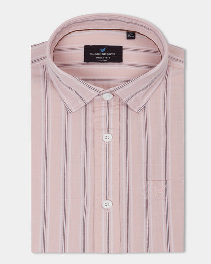 Peach Stripe Shirt - Lekor