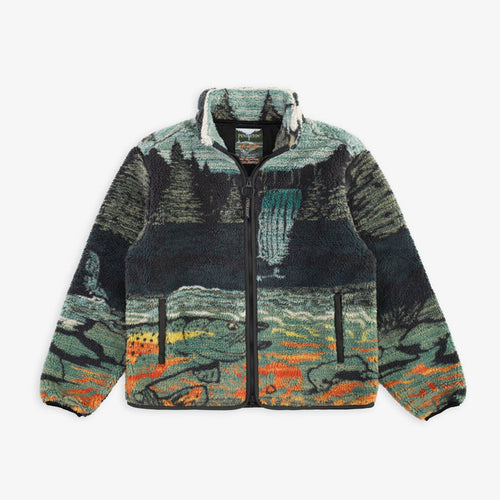 Pendleton Jacquard Sherpa Fleece - Salmon Falls Grey