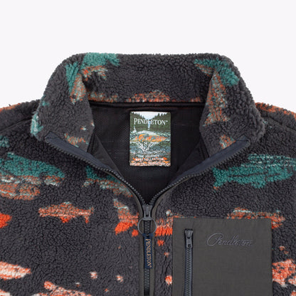 Pendleton Jacquard Sherpa Fleece - Salmon Falls Scenic