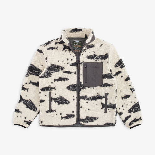 Pendleton Jacquard Sherpa Fleece - Salmon Falls White
