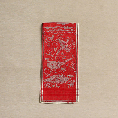 Pheasant jacquard tea towel c. 1940