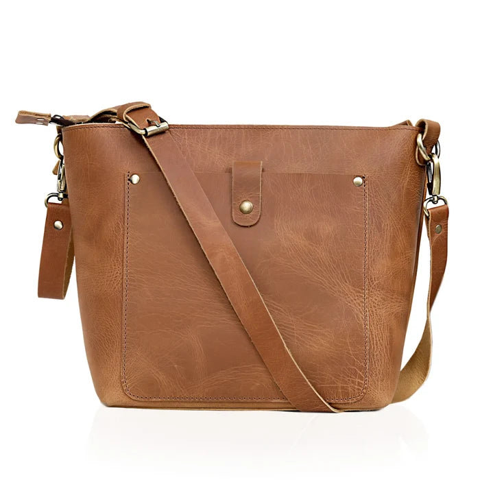 PHOENIX BUFFALO LEATHER TOTE -TAN