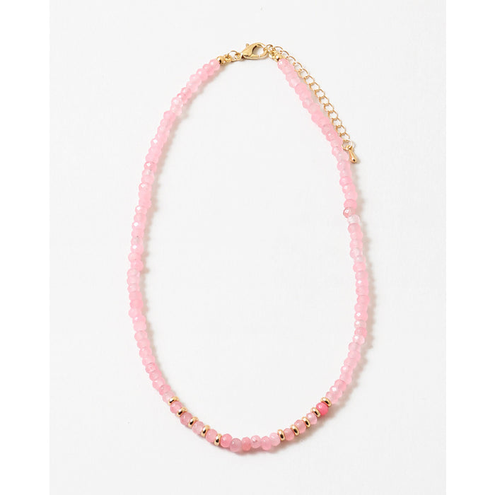 pink beaded necklace