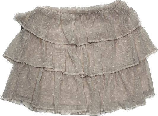 Pink Layered Lace Skirt