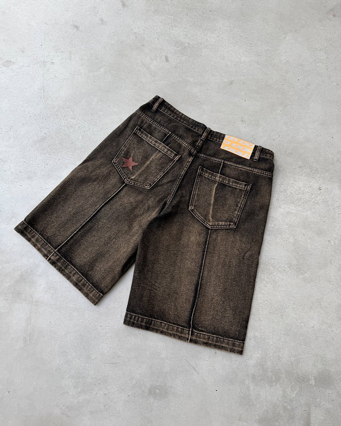 PINTUCK SHORTS BROWN - COLD CULTURE