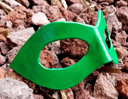 Pointed Domino Mask - Pointed Edge Molded Leather Mask in Multiple Colors