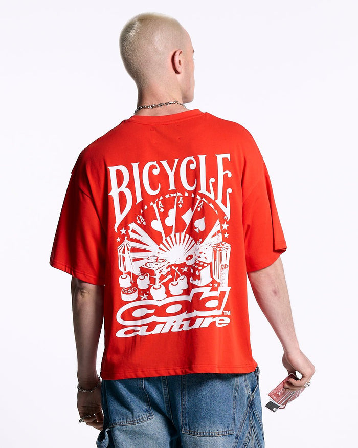 POKER BICYCLE TEE FIERY RED - COLD CULTURE #man