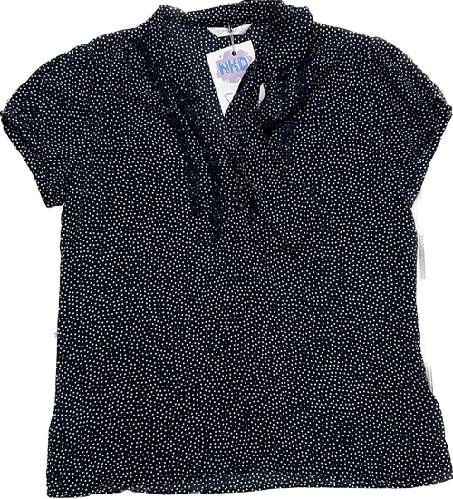 Polka Dot Blue and White Top with Bow Ability