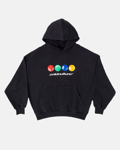 POOL COLORS HOODIE BLACK - COLD CULTURE