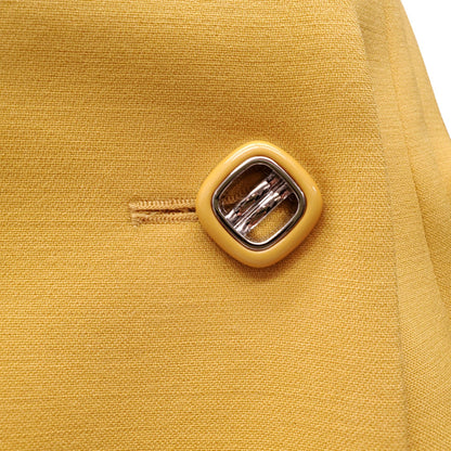 PRADA CANARY YELLOW SKIRT WITH BUTTON DETAIL - SIZE 40