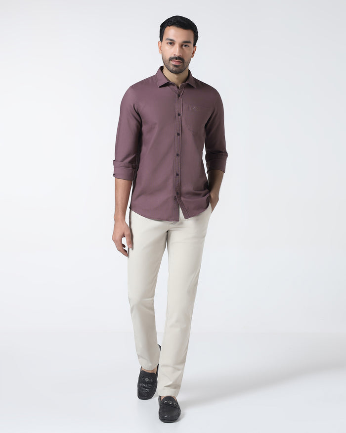 Purple Textured Shirt - Caty