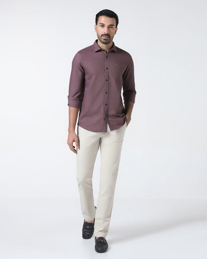 Purple Textured Shirt - Caty