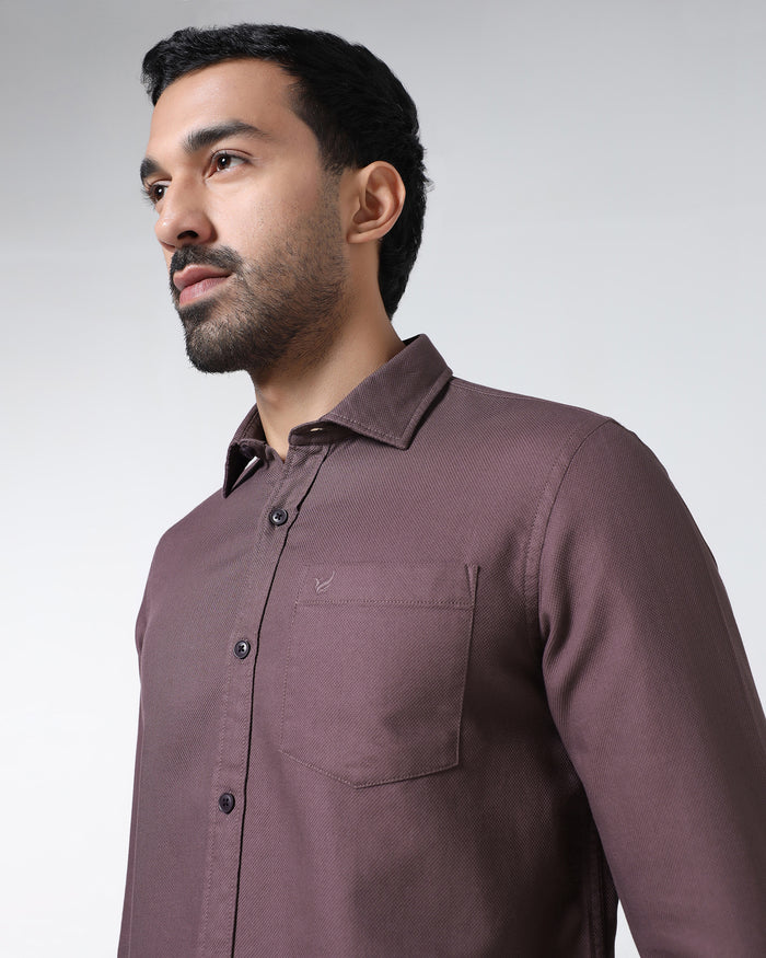 Purple Textured Shirt - Caty
