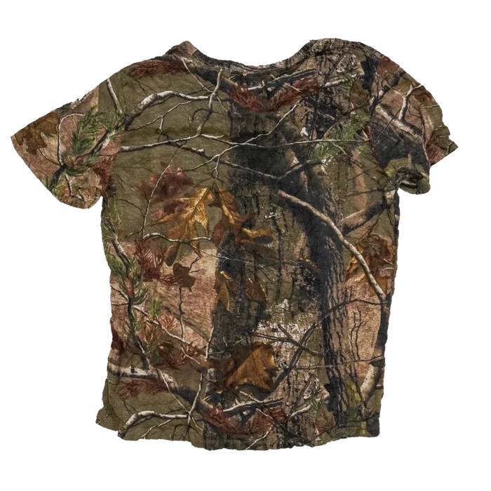 Realtree Women's Camo V-Neck T-Shirt - 2XLarge - Army & Outdoors - Camouflage T-Shirts