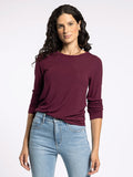 maroon long sleeve crew neck
